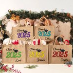 Personalized Class of 2025 Large Capacity Graduation Jute Tote Bag with Year and Name Gift for Graduates