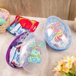 Conejito de Pascua Personalizado de Acuarela con Purpurina de Faux Huevo de Pascua Jumbo Rellenable con Nombre Cesta de Navidad Rellenos de Pascua Fiesta de Cumpleaños Regalo para Niños