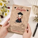 Personalisierte Cartoon Graduation Charakter A5 A6 Notebook mit Namen und Text Graduation Geburtstag Geschenk für Frauen Absolventen