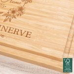 Personalised Wreath Our First Home Charcuterie Chopping Board with Juice Groove Housewarming Birthday Gift for Family Friends