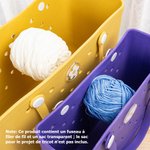 Sac Transparent Personnalisé de Nom avec Fuseau à Filer Set de 2 Accessoires pour Sac Bogg Cadeau Anniversaire pour Artisans Créatifs