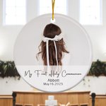 Henkilökohtainen ensimmäinen ehtoollisella Keraaminen valokuva Koriste nimi & päivämäärä Uskonnollinen Kaste lahja tai kristillinen