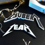 Personalisierter 3D Druck Metalmusik Schlüsselanhänger mit Text und Farbvarianten Geburtstag Geschenk für Metalheads