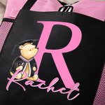Personalized Classic Winnie the Pooh Tote Bag with Mesh Name and Pocketsand Graduation Birthday Gift for Graduates