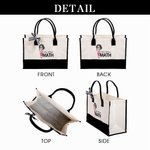 Bolsa de tela grande personalizada con nombre y tema Día del profesor Regalo de vuelta al cole para el profesor