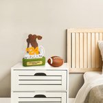 Personalized Football Player Silhouette Commemorative Plaque with Name and Number Home Decoration Graduation Gift for Football Player Lover