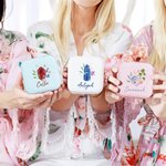 Personalisierte Birthstone Square Jewelry Box mit Namen Travel Essentials Geburtstag Hochzeit Geschenk für Mädchen Frauen