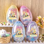 Huevo de Pascua Jumbo Rellenable Personalizado con Orejas de Conejito Excavadora con Nombre Multicolor Fiesta de Búsqueda del Huevo de Pascua Regalo para Niños