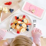 Personalized Cute Bunny Kid's Fork Spoon Knife 3 Pcs Cutlery Set with Case and Name  Back to School Easter Birthday Gift for Kids