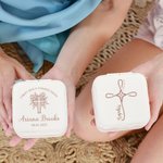 Personalised First Holy Communion Leather Jewellery Box with Name and Date Portable Case Travel Accessory Baptism Gift for Her