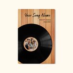 Gepersonaliseerde Vinyl Platenplaat Frameloos Schilderij met Naam en Foto Verjaardag Moederdag Vaderdag Cadeau voor Familie Koppel