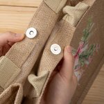 Personalisierte Osterhase Bogen Kreuz wiederverwendbare Jute Tasche mit Namen Tote Bag Ostern Party Geschenk für Jungen Mädchen