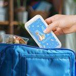 Personalized Cute Bunny Kid's Fork Spoon Knife 3 Pcs Cutlery Set with Case and Name  Back to School Easter Birthday Gift for Kids