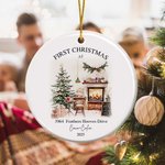 Gepersonaliseerd Kerstboom Ornament met Naam Jaar en Adres Decoratie Cadeau voor Familie Kinderen