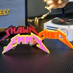 Personalisierter 3D Druck Metalmusik Schlüsselanhänger mit Text und Farbvarianten Geburtstag Geschenk für Metalheads