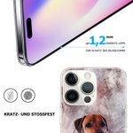 Personalisierte Aquarell Hund Katze TPU iPhone Handyhülle mit Namen Haustierporträt Verlust Erinnerung Geburtstag Geschenk für Haustier Liebhaber