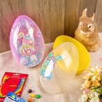 Conejito de Pascua Personalizado de Acuarela con Purpurina de Faux Huevo de Pascua Jumbo Rellenable con Nombre Cesta de Navidad Rellenos de Pascua Fiesta de Cumpleaños Regalo para Niños