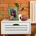 Personalized Football Player Photo Frame with Name and Text Graduation Retired Gift for Football Player Graduate