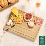 Personalized Family Home FSC Bamboo Engraved Name and Text Charcuterie Cutting Board with Juice Groove Housewarming Anniversary Gift for Family
