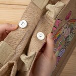 Personalisierte Osterei Regenbogen Cartoon Charakter wiederverwendbare Jute Tasche mit Namen Tote Bag Ostern Party Geschenk für Kinder