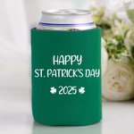 Personalisierter Mehrfarbige Bierdose Kühler mit Glücklichem Kleeblatt und Text 12er Set Getränk Zubehör St. Patrick's Day Party Geschenk