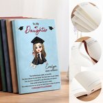 Personalisierte Cartoon Graduation Charakter A5 A6 Notebook mit Namen und Text Graduation Geburtstag Geschenk für Frauen Absolventen