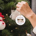 Personalised Our First Christmas Stocking Element Ornament with 1-6 Names Christmas Tree Decor Christmas Gift for Family Friend