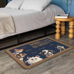 Tapis de porte antidérapant personnalisé en 3D avec les noms des animaux domestiques Cadeau de pendaison de crémaillère pour la famille et les amoureux des animaux domestiques