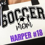 Gepersonaliseerde Honkbal Basketbal Mam Grote Canvas Tas met Tekst Game Day Sport Mam Cadeau voor Vrouwen