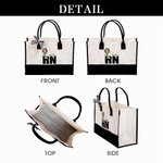 Personalisierte Cartoon-Charakter medizinisches Personal Canvas Tragetasche mit Namen Geburtstag Anerkennung Geschenk für Krankenschwester Arzt