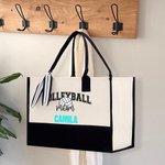Gepersonaliseerde Honkbal Basketbal Mam Grote Canvas Tas met Tekst Game Day Sport Mam Cadeau voor Vrouwen