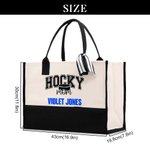 Gepersonaliseerde Honkbal Basketbal Mam Grote Canvas Tas met Tekst Game Day Sport Mam Cadeau voor Vrouwen