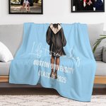 Henkilökohtainen akvarelli kukka Grad Cap Graduates 