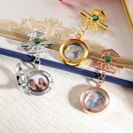 Personalised Graduation Cap Scroll Birthstone Memorial Locket Brooch Pin with 1-11 Photos Grad Ceremony Sympathy Gift for Class of 2025 Graduates