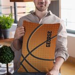 Personalized Soccer Tennis Baseball Rugby Sports Ball Soft Throw Pillow Cover with Name Birthday Housewarming Gift for Sports Lovers