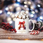 Personalizzato Cartoon Character 11 oz tazza in ceramica con nome e lettera Natale Compleanno regalo per la famiglia amico