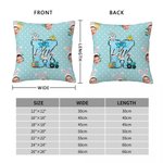 Personalizada de lunares de colores lindo conejito de Pascua 1-3 Fotos Suave Funda de almohada con nombre Decoración del hogar Pascua Fiesta Regalo para Niños Niñas