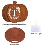 Personlig 3D-pumpa värmeljushållare med initialer och LED-ljus heminredning Halloween födelsedagspresent för vän familj