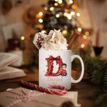 Personalizzato Cartoon Character 11 oz tazza in ceramica con nome e lettera Natale Compleanno regalo per la famiglia amico