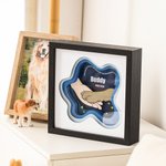 Personalizzato proprietario di un animale domestico che stringe la mano al cane con una cornice per la riunione dei sogni Decorazione da scrivania Regalo commemorativo di simpatia per l'amante degli a