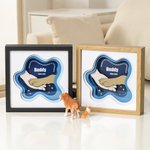 Personalizzato proprietario di un animale domestico che stringe la mano al cane con una cornice per la riunione dei sogni Decorazione da scrivania Regalo commemorativo di simpatia per l'amante degli a