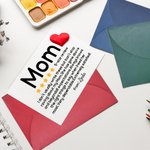 Personalized 5-star Review Greeting Card with Name and Envelope  Mother's Day Birthday Gift for Mom