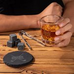 Henkilökohtainen kaiverrettu Golf Initial Name Old Fashioned Whiskey lasit puinen laatikko asetettu kivet ja liuskekivi Coaster syntymäpäivä häät lahja miehille