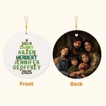 Personalized Family Christmas Tree Picture Ceramic Pendant Christmas Decoration with Names Christmas Gift