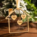 Personalisierte 1-9 Familienmitglied Namen Liebe Haus Weihnachten Ornament