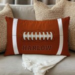 Personalized Soccer Tennis Baseball Rugby Sports Ball Soft Throw Pillow Cover with Name Birthday Housewarming Gift for Sports Lovers