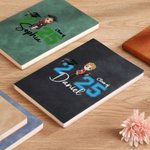 Personalizado Cartoon Graduate Carácter Cuero Cubierta Cuaderno con Nombre Graduación portátil Viaje Esenciales Regalo para Mujeres