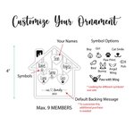 Personalisierte 1-9 Familienmitglied Namen Liebe Haus Weihnachten Ornament