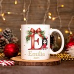 Personalizzato Cartoon Character 11 oz tazza in ceramica con nome e lettera Natale Compleanno regalo per la famiglia amico