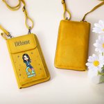 Personalisierte Mode Konstellation Cartoon Mädchen PU Leder Telefon Brieftasche Crossbody Bag mit Namen Mehrkammern Geburtstag Brautjungfer Geschenk für Frauen